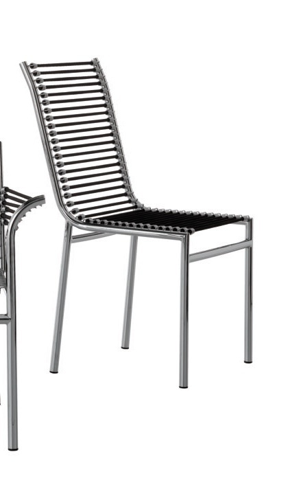 Chair with seat and back made of rubber harnesses Museum, Alivar