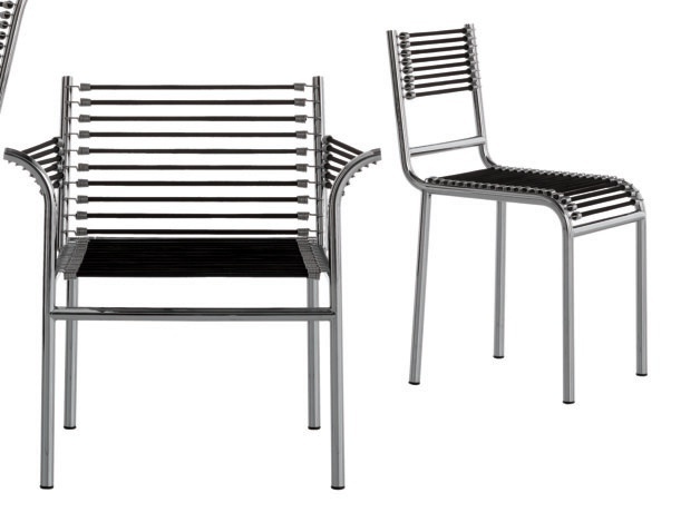 Chair with seat and back made of rubber harnesses Museum, Alivar