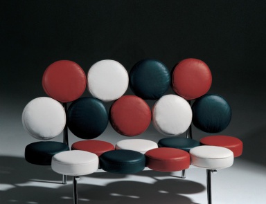 Sofa with a frame made of steel Museum, Alivar