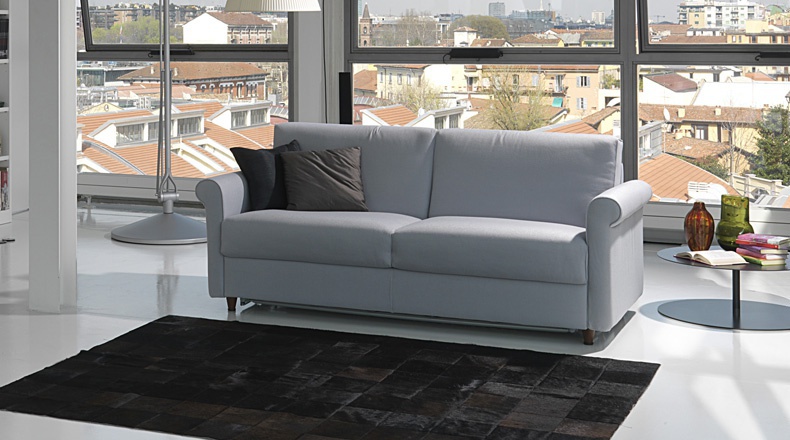 Sofa upholstered in leather or fabric Merlino, Bodema