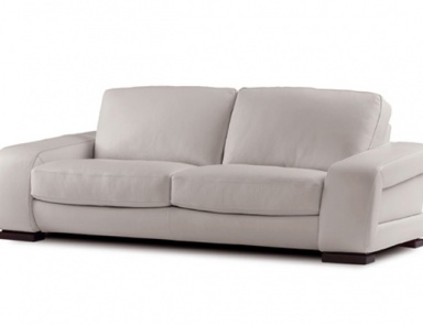 Two seater sofa in leather upholstery, Calia Italia