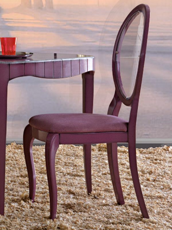 Chair with transparent back Ellen, Luciano Zonta