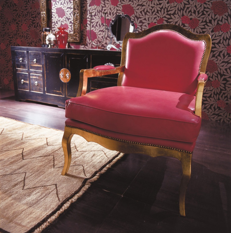 Chair with upholstered backrest Vintage, Luciano Zonta