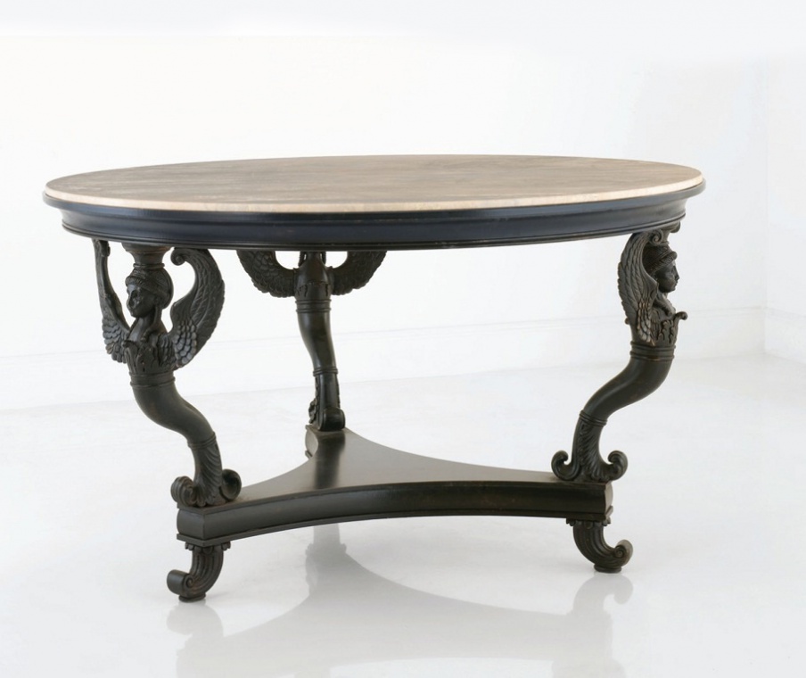 Table round solid wood, Chelini