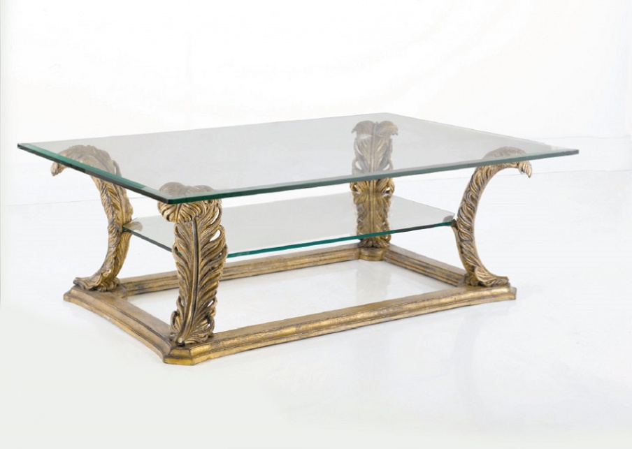 Coffee table with glass top, Chelini