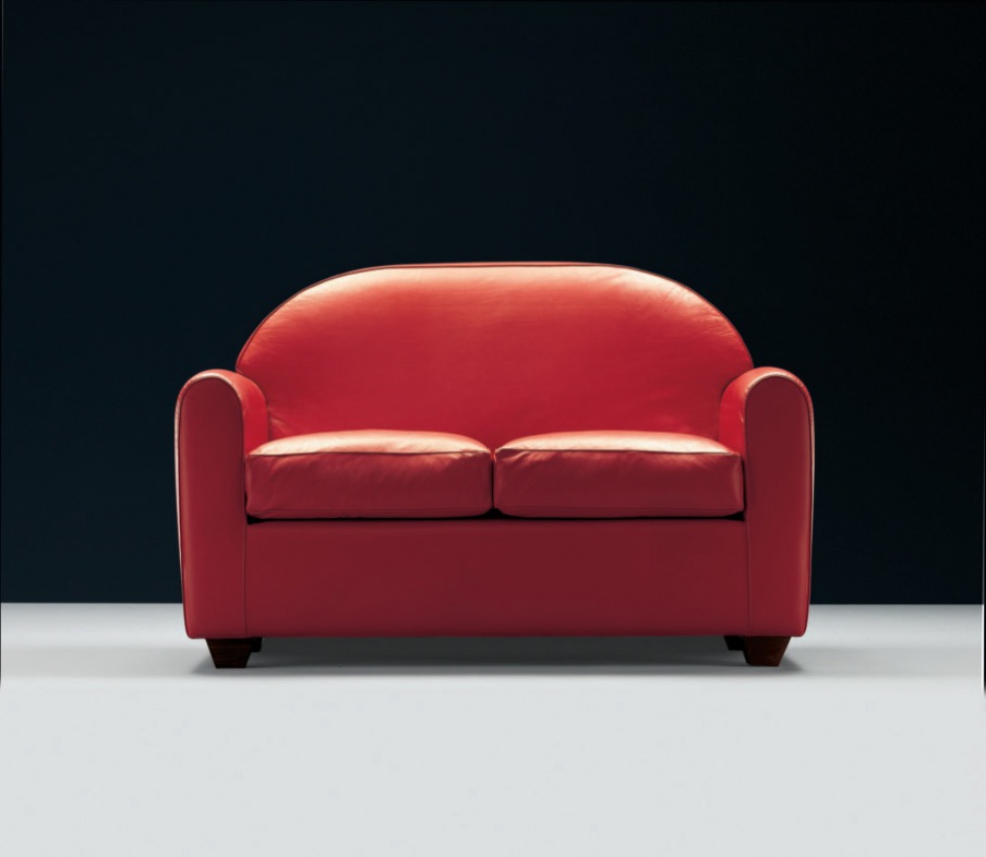 Two seater sofa with frame in solid wood Museum, Alivar