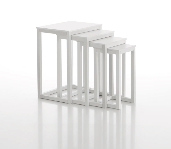 Set of four coffee tables from solid ash Museum, Alivar