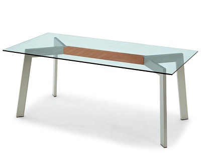 Dining table with metal legs, Calligaris