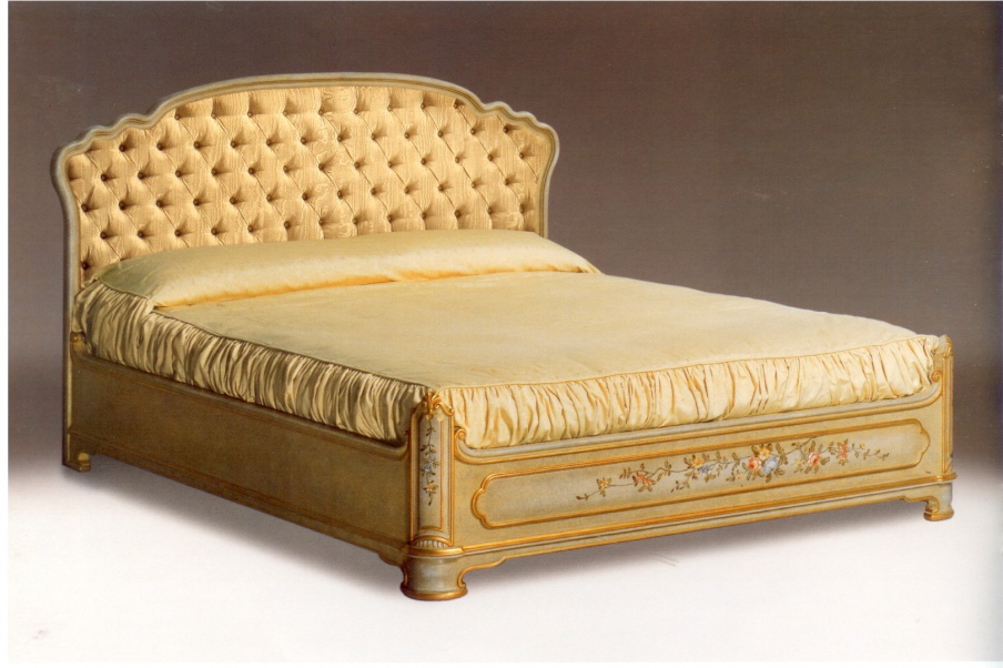 Bed with hand painted, Meroni Francesco 