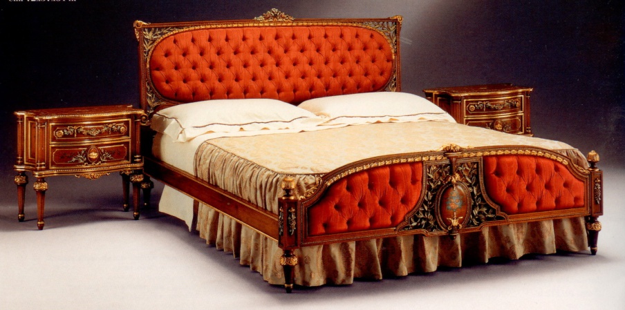 Bed with painted medallion, Meroni Francesco