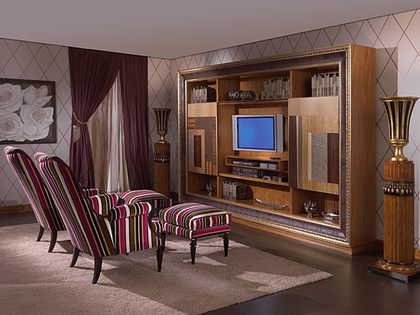 Modular storage system for TV and books, Busnelli Adamo