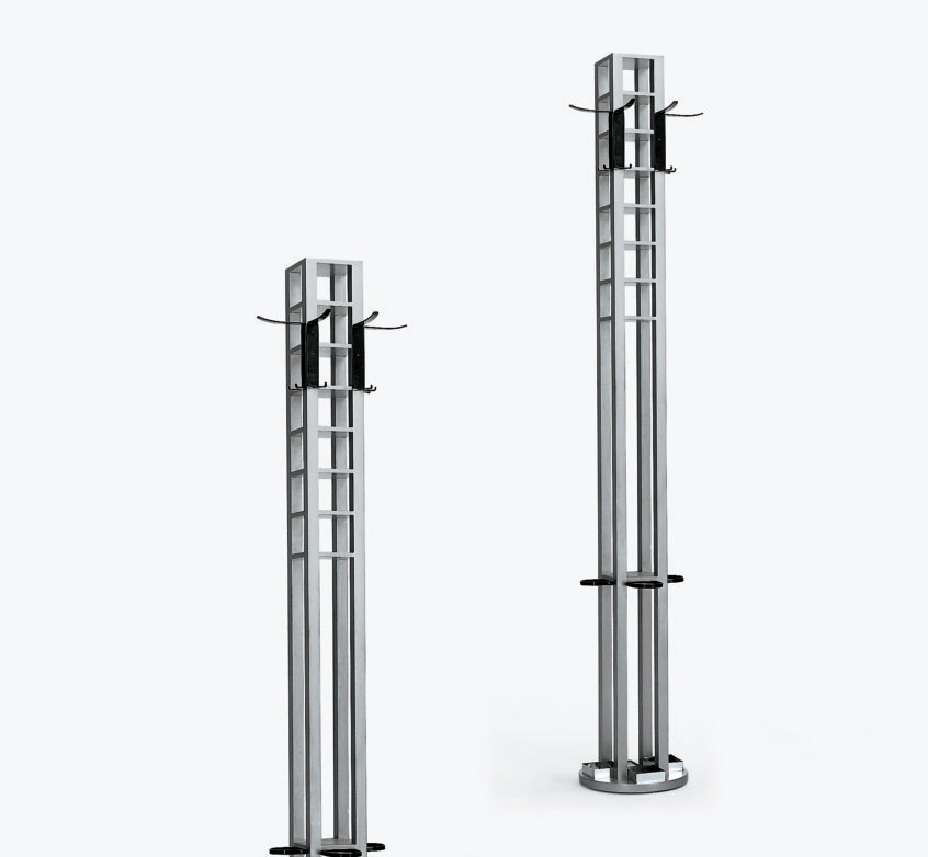 The hanger body is made of wood and shelves made from copper Museum, Alivar 