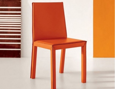 Chair in leather upholstery, Martina - Cattelan Italia