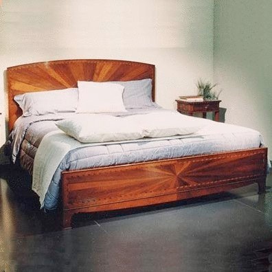 Double bed with a body made of solid cherry, Annibale Colombo