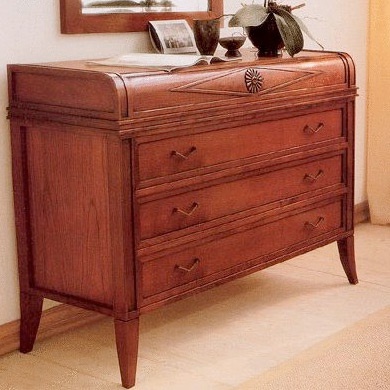 The chest of drawers body made of solid cherry, Annibale Colombo