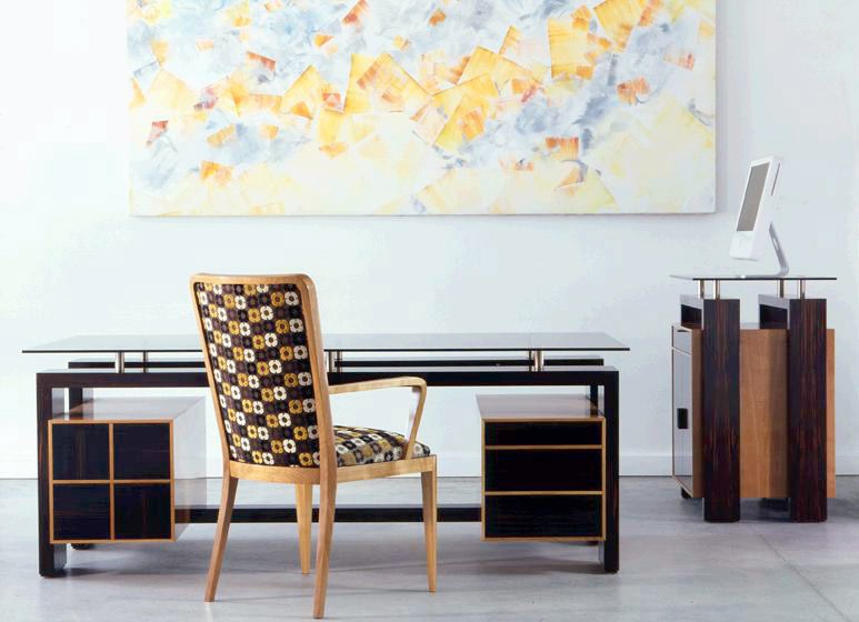 Nightstand body is made of solid wood and top made of glass, Annibale Colombo