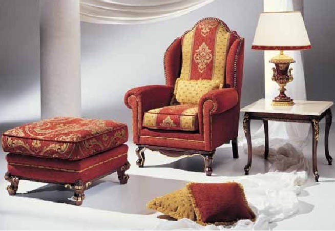 Armchair with Ottoman leg, Caspani Tino