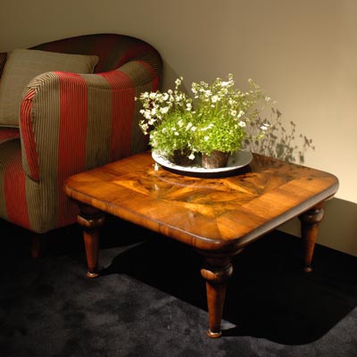 Coffee table with walnut case, Annibale Colombo