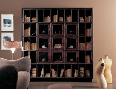The bookcase was made of solid cherry, Annibale Colombo