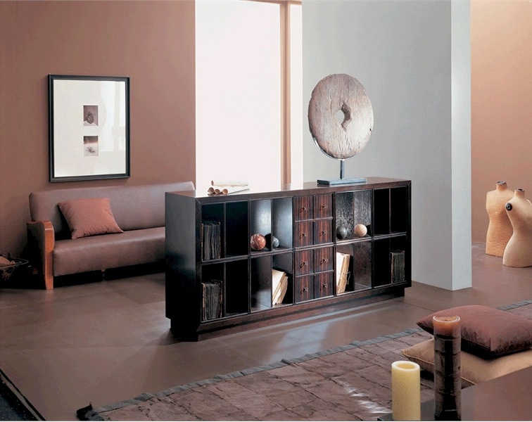 The rack body is made of solid cherry, Annibale Colombo