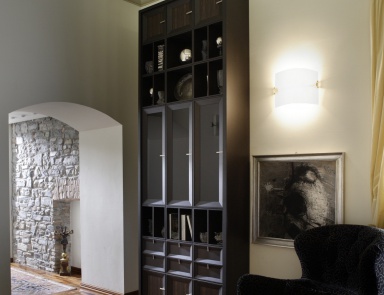 The bookcase was made of solid cherry, Annibale Colombo