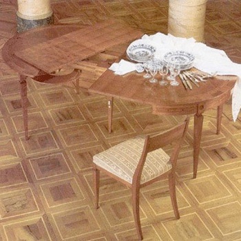 Dining table with wooden case, Annibale Colombo