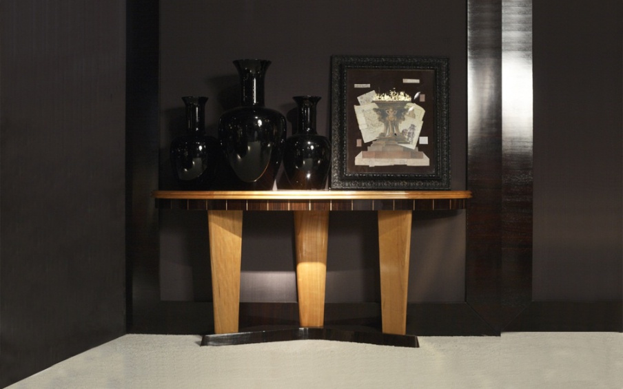 Console with wooden case, Annibale Colombo