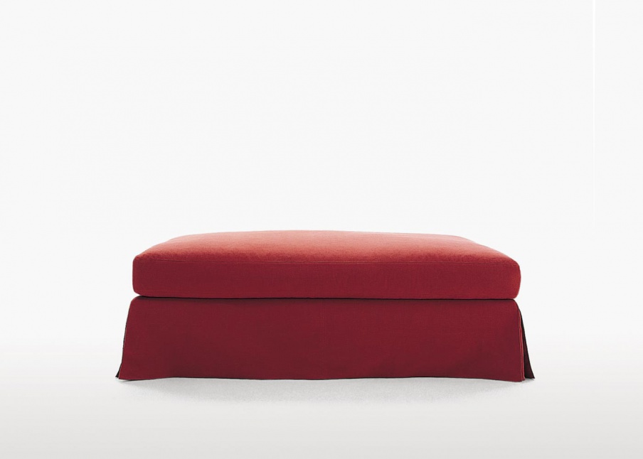 Sofa double on a frame of aluminum upholstered in leather or fabric Simplex, B&B Italia