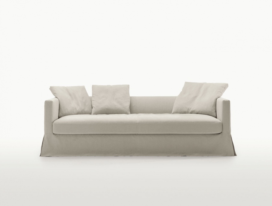 Sofa double frame made of aluminium covered with a cloth Simpliciter, B&B Italia