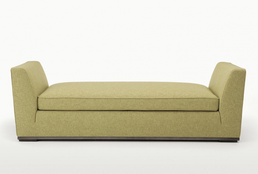 A couch on a frame of steel upholstered in leather or fabric Intervallum, B&B Italia