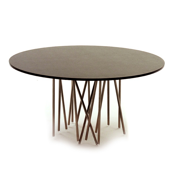 Coffee table with frame made of metal and laminate worktop Octopus, Arflex