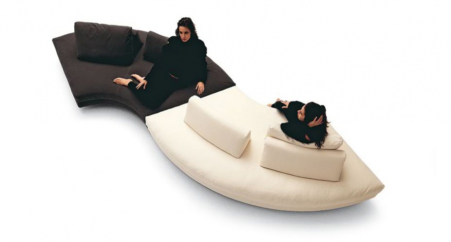 Sofa sectional upholstered leather or fabric, Fly, Bodema