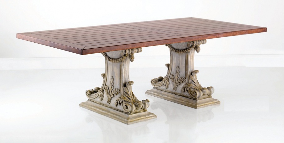 Dining table with curly legs, Chelini