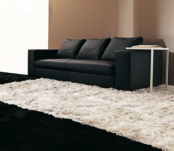 Three-seater sofa upholstered in leather or fabric Boss, Bosal