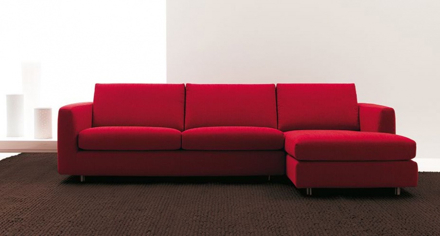 Sofa sectional upholstered leather or fabric, Nitor, Bosal