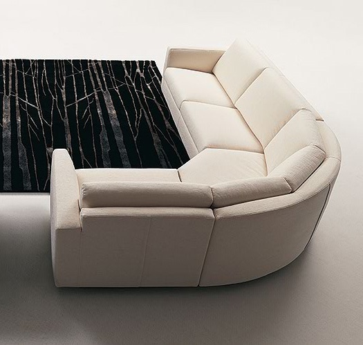 Sofa sectional upholstered leather or fabric, Nitor, Bosal