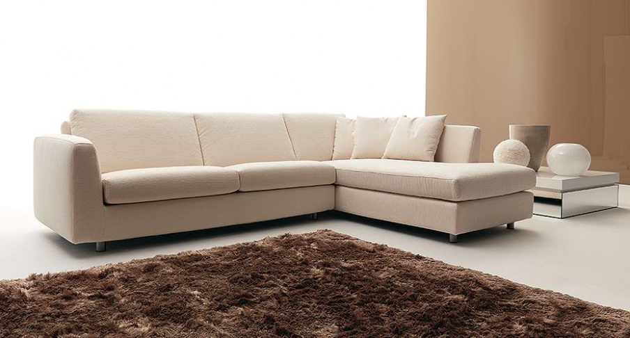 Sofa sectional upholstered leather or fabric, Nitor, Bosal