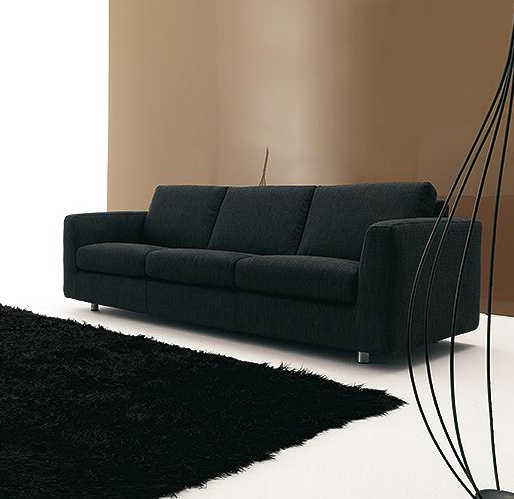 Three-seater sofa upholstered in leather or fabric Nitor, Bosal