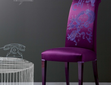 Chair with high back, Romina - Creazioni