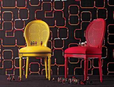 Chair with a curved backrest, Fiamma - Creazioni