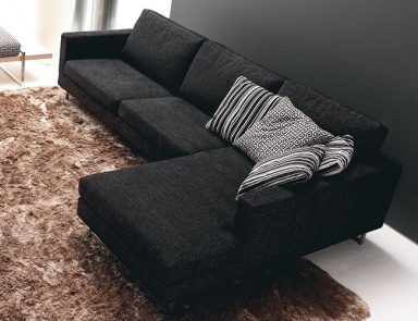 Sofa sectional upholstered leather or fabric, Dynamic plus, Bosal