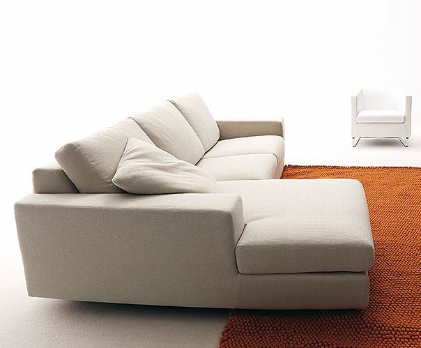Sofa sectional upholstered leather or fabric, Alfiere, Bosal