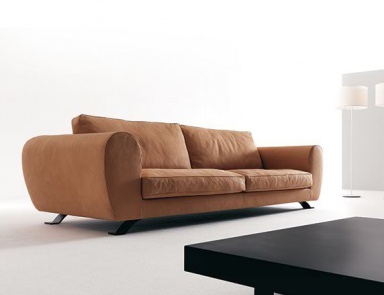 Two-seater sofa upholstered in leather or fabric Ponte Vecchio, Bosal