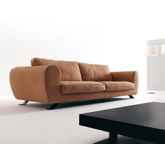 Two-seater sofa upholstered in leather or fabric Ponte Vecchio, Bosal