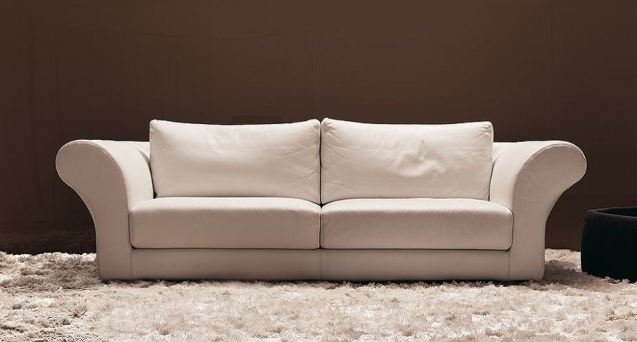 Two-seater sofa upholstered in leather or fabric Arches, Bosal