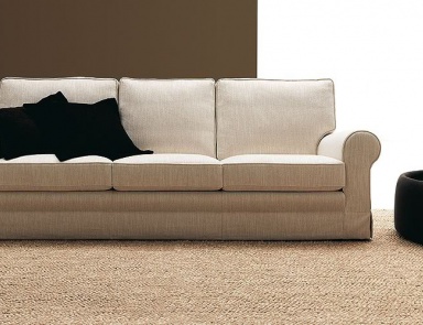Three-seater sofa upholstered in leather or fabric Lord, Bosal