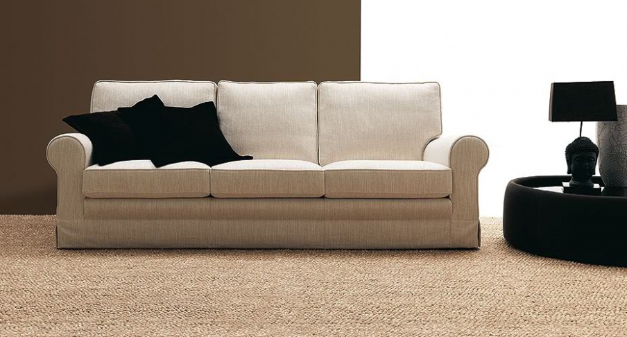 Three-seater sofa upholstered in leather or fabric Lord, Bosal