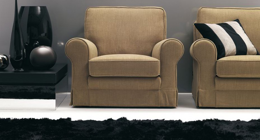 Armchair upholstered in fabric or leather Lord, Bosal