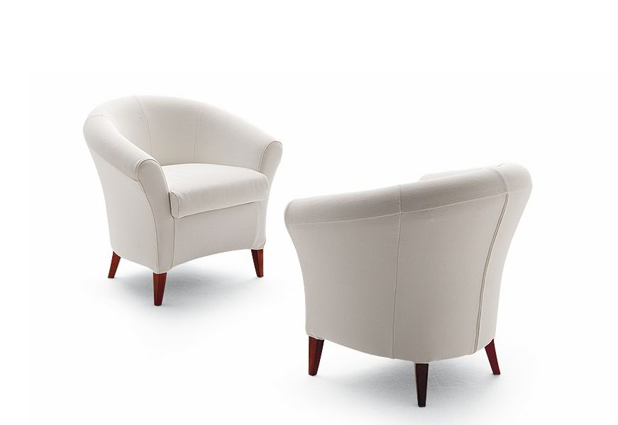 Armchair upholstered in fabric or leather Chiacchiere, Bosal