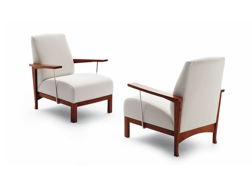 Armchair upholstered in fabric or leather Afra, Bosal